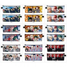 My Hero Academia anime PU zipper pen case pencil b...