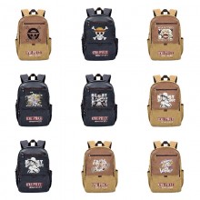 One Piece anime canvas drawstring backpack bags
