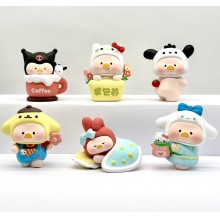 6pcs/set Sanrio Melody kitty Cinnamoroll Kuromi co...