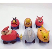 6Pcs/set Pokemon anime cars figures(OPP bag)
