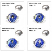 Blue Lock anime adjustable rings