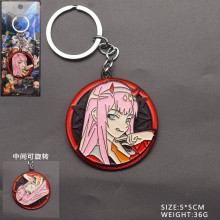 Darling In The Franxx anime alloy movable key chai...
