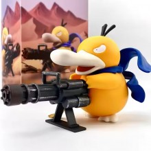 Pokemon Psyduck Gatling Gun anime Figure