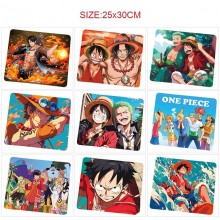 One Piece anime mouse pads mats 25x30cm