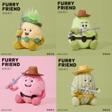 Funny Western Fruit Cowboy plush doll 16cm