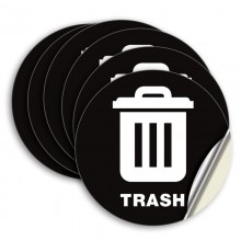 20Pcs 5 Inch Special Trash Can Sticker Logo Waterproof Sticker