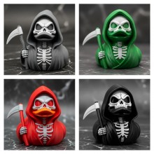 Death Scythe Duck Figure Skeleton Resin Figurine
