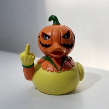 Halloween Middle Finger Pumpkin Resin Figure Figur...