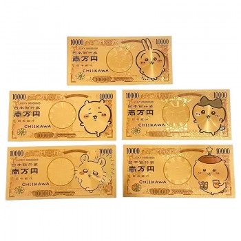 Chiikawa anime coin gold banknotes(price for 1pcs)