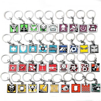 Rainbow Six game alloy key chain