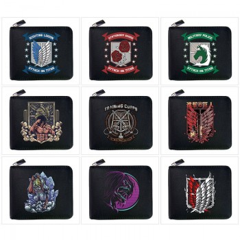 Attack on Titan anime zipper wallet purse