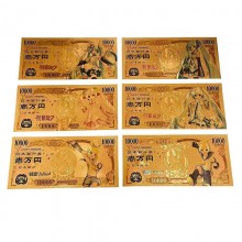 Hatsune Miku anime coin gold banknotes(price for 1...