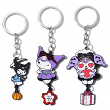 Sanrio Melody kitty Cinnamoroll Kuromi anime alloy key chains