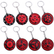 Naruto Sharingan anime movable alloy key chain