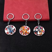 Tom and Jerry cat anime movable alloy key chain