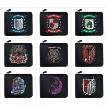 Attack on Titan anime zipper wallet purse