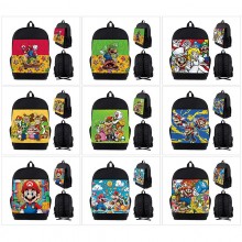 Super Mario anime nylon backpack bags