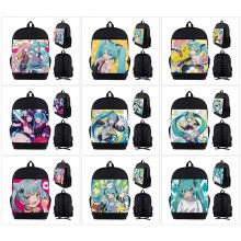 Hatsune Miku anime nylon backpack bags
