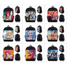 Fairy Tail anime nylon backpack bags