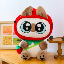 Strawberry themed Siamese Cat Plush Doll
