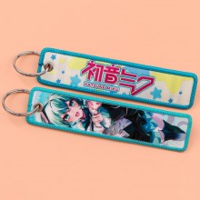 Hatsune Miku anime Woven Label Lanyard Key chain T...