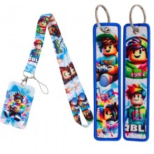 Roblo anime Woven Label Lanyard Key chain Tag