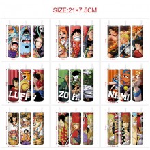 One Piece anime coffee water bottle cup with straw...