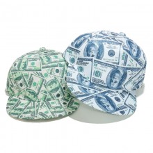 Funny dollar money baseball sun cap hat
