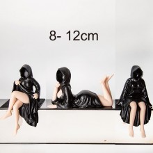 3pcs/set Black Robe Women Mysterious Statue Queen ...