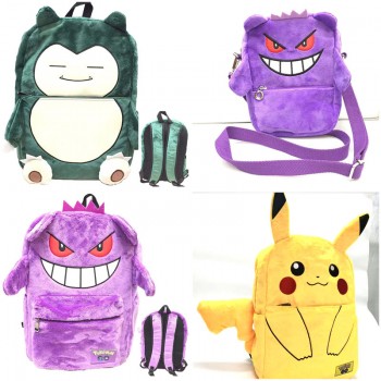 Pokemon Gengar Pikachu anime plush backpack bag