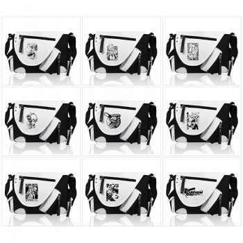 Chainsaw Man PU black white color crossbody satchel shoulder bag