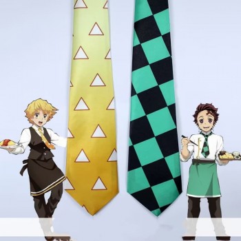 Demon Slayer Kamado Tanjirou Agatsuma Zenitsu Cosplay Necktie
