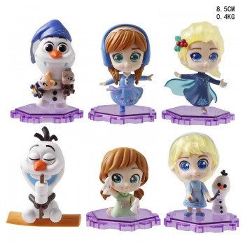 6pcs/set Frozen Elsa Anna anime figure(OPP bag)