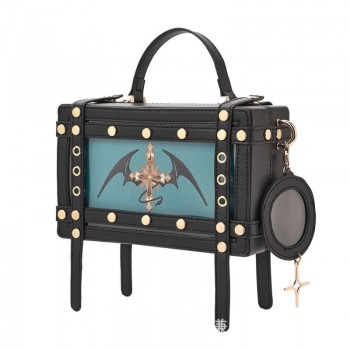 Gothic Dark Wind Hard Box Pain Handbag Lolita Shoulder Messenger Bag