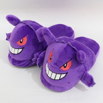 Pokemon Gengar anime plush slippers a pair 28cm