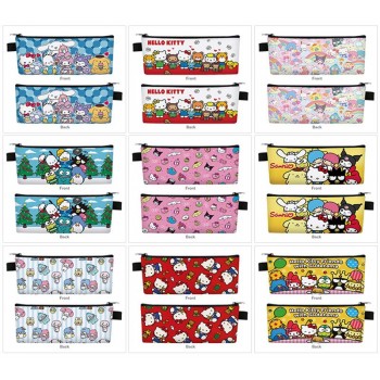 Sanrio Melody kitty Cinnamoroll Kuromi PU zipper pen case pencil bag