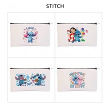 Stitch anime canvas pen case pencil storage coin bags
