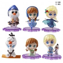 6pcs/set Frozen Elsa Anna anime figure(OPP bag)