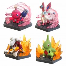 4pcs/set Pokemon Skill Scene Special Effects Serie...