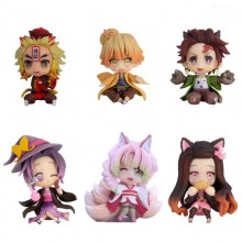 6pcs/set Christmas Demon Slayer anime figures(OPP ...