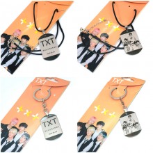 TXT star key chain necklace