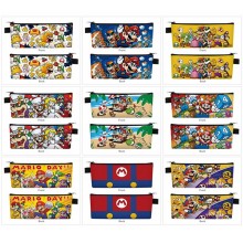 Super Mario anime PU zipper pen case pencil bag