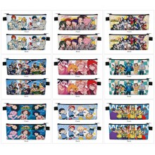 My Hero Academia anime PU zipper pen case pencil b...