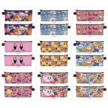 Kirby anime PU zipper pen case pencil bag