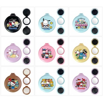 Sanrio Melody kitty Cinnamoroll Kuromi folding portable comb mirrorrs