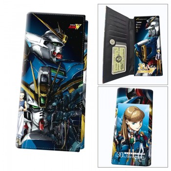 Gundam anime long wallets card holder purse