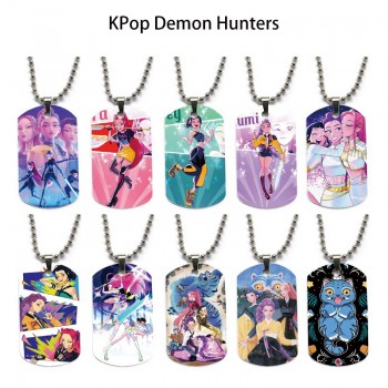 K-POP Demon Hunters dog tag military army necklace