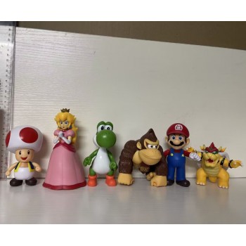 6pcs/set Super Mario anime figures(OPP bag)
