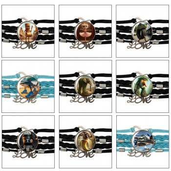 Italian Brainrot anime braided gemstone bracelet hand chain