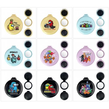 Among Us game folding portable comb mirrorrs